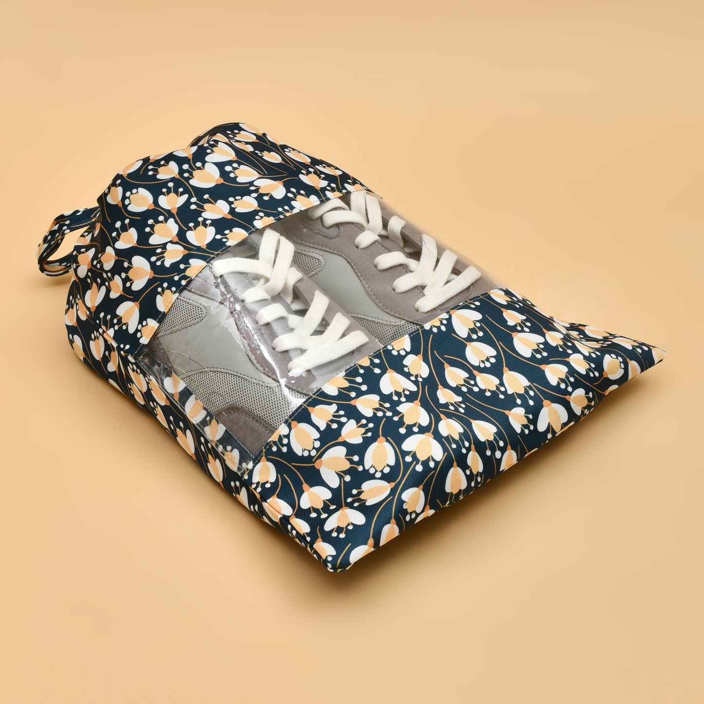 Drawstring Shoe Pouch - Floral