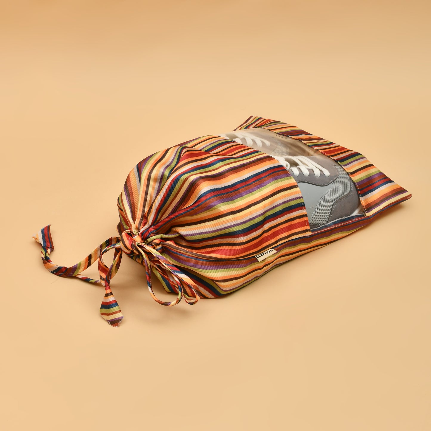 Drawstring Shoe Pouch - Rainbow