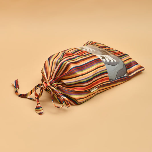 Drawstring Shoe Pouch - Rainbow