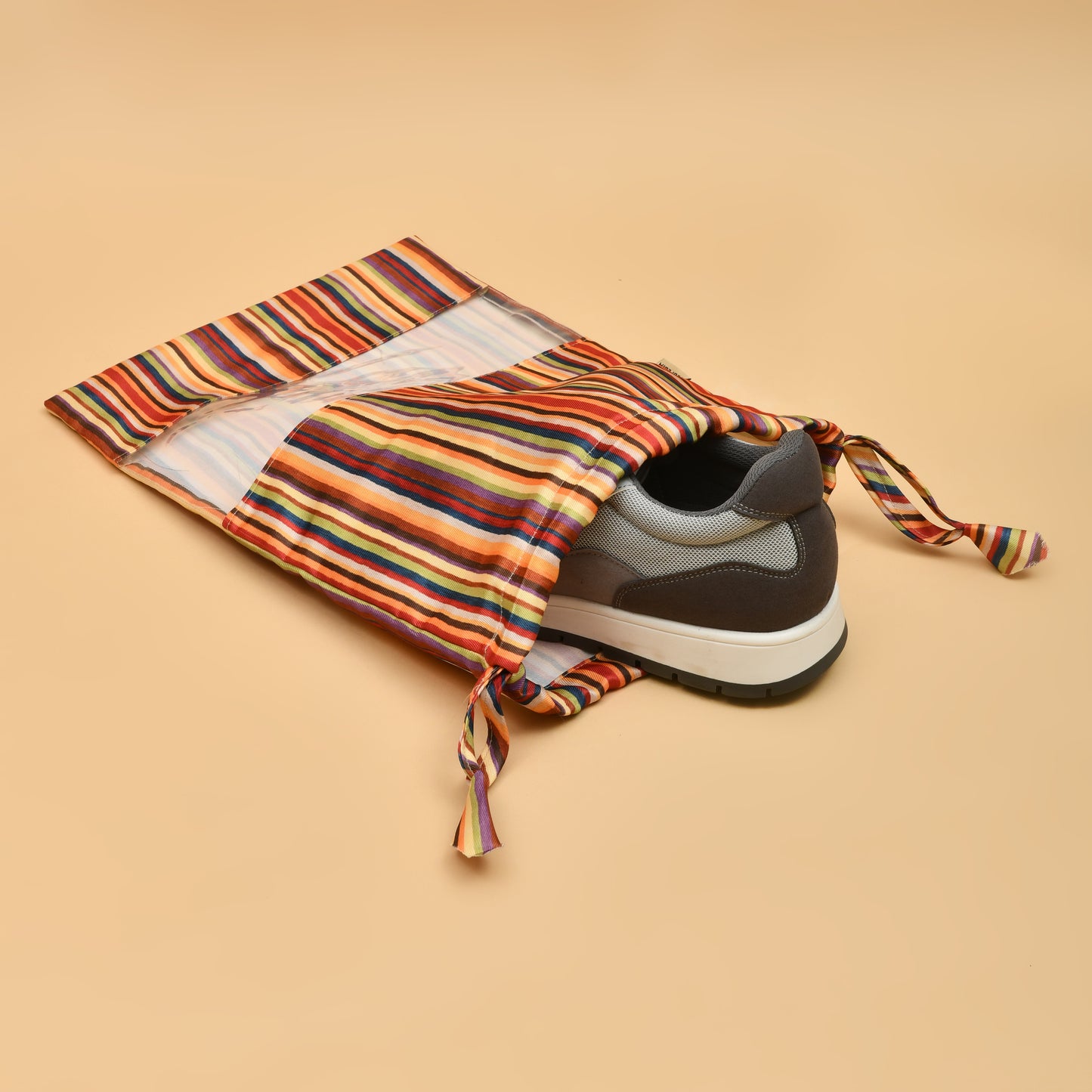 Drawstring Shoe Pouch - Rainbow